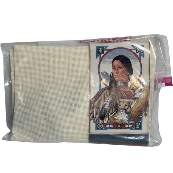 Creative Accents Counted Cross Stitch Kit "Spirit of the Cougar" 7931 9"x14" - Picture 1 of 6